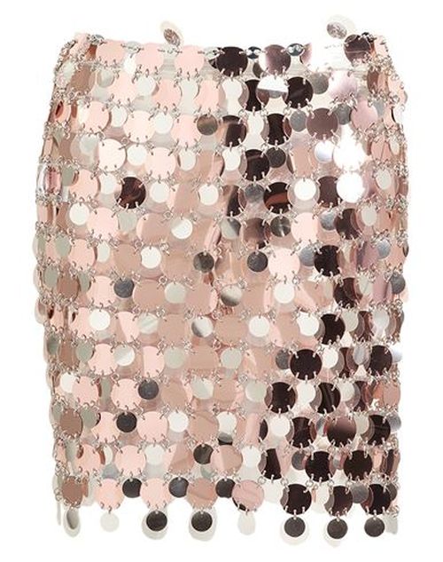 Woman Mini skirt Pink Size 2 Plastic, Brass