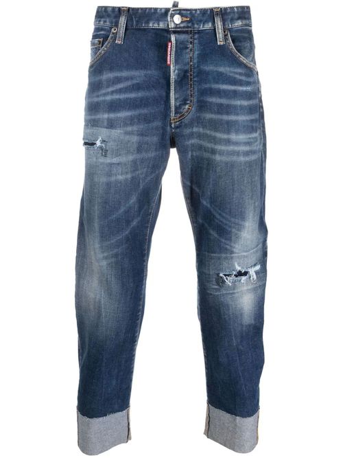 Blue Stretch-Cotton Denim Jeans