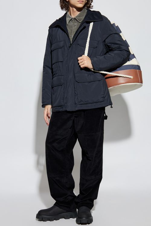 Insulated Jacket With Hood, Men's, Navy Blue