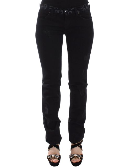 Skinny Stretch Denim Jeans — Black