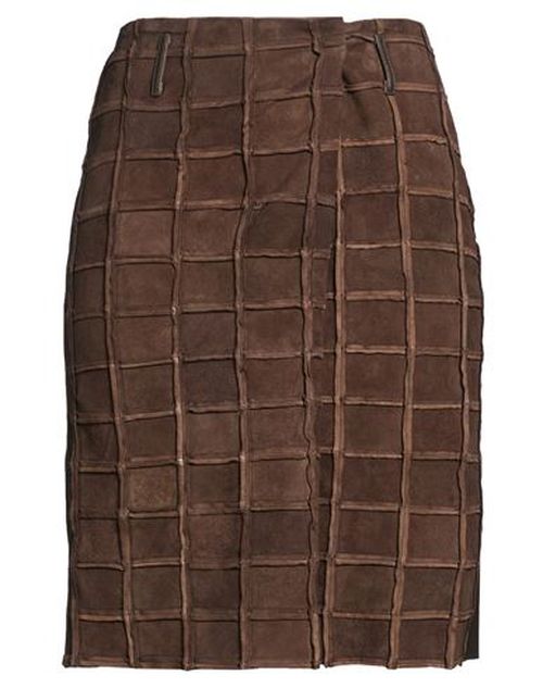 Niccolò Pasqualetti Woman Mini skirt Dark brown Size S Lambskin