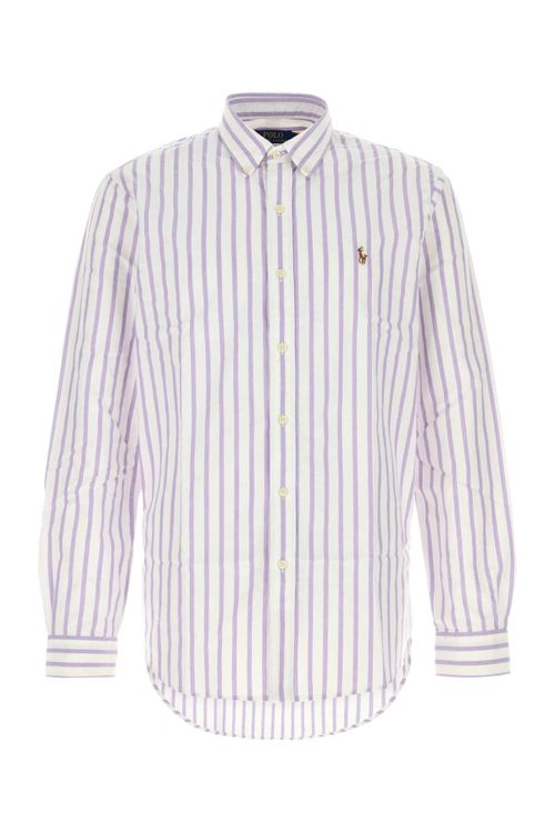 Striped Oxford Shirt — Purple