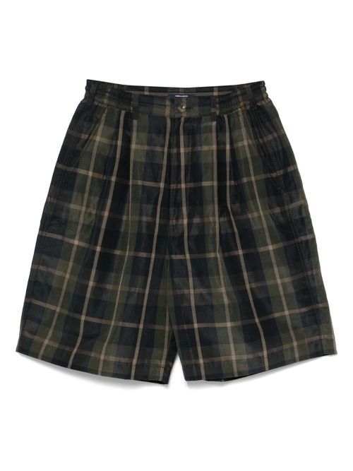 Checked shorts - Green