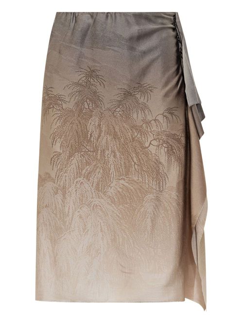 Pierre-Louis Mascia stretch-silk skirt - Brown