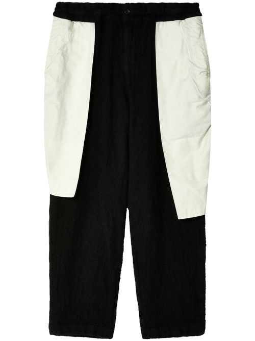 Black Comme Des Garçons two-tone trousers - ブラック