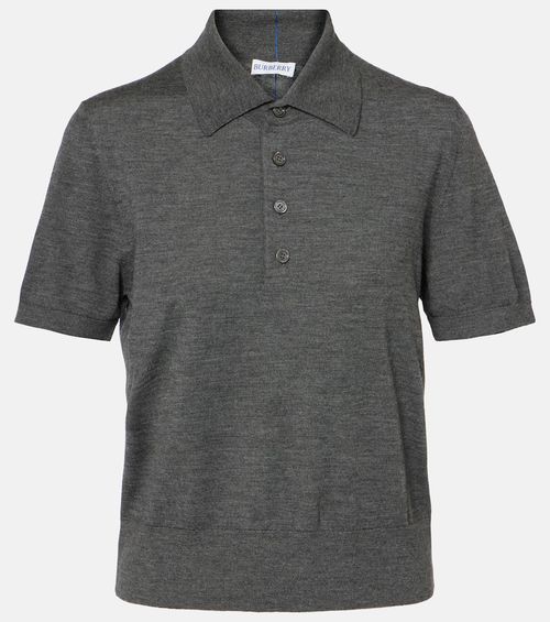 Wool polo shirt