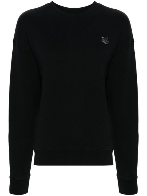 Fox-appliqué sweatshirt - Black