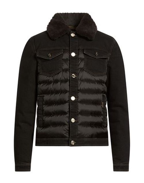 Man Puffer Black Size 38 Cotton, Elastane, Cow leather, Polyamide