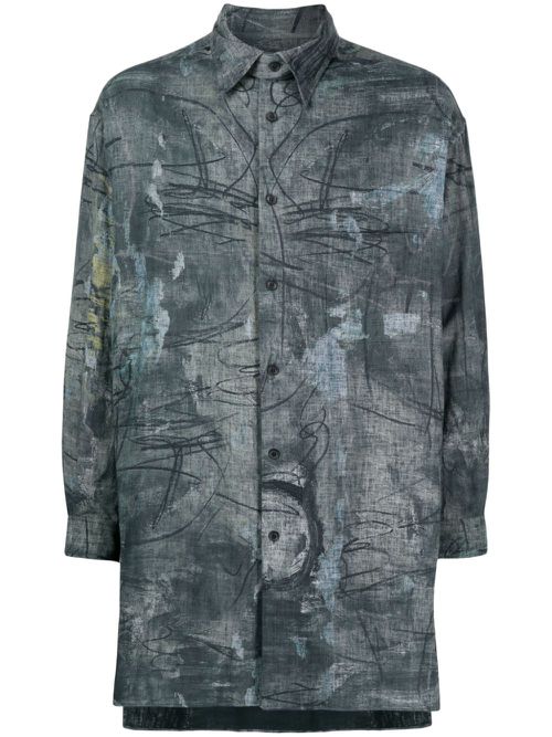 O-Asakura long-sleeve shirt - Green