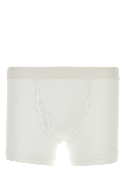 Stretch Cotton Boxer — White