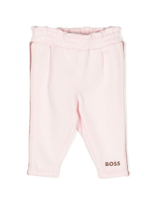 Glitter-detail track pants - Pink