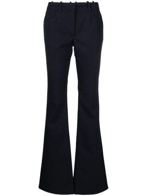 Virgin wool flared trousers - Blue