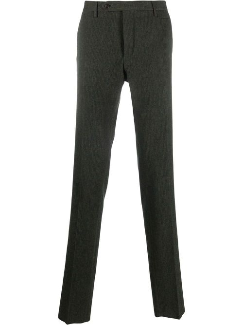 Pinstripe chenille trousers - Green