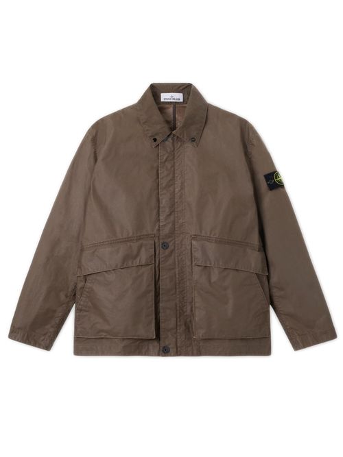 Stand Collar Jacket with Welt Pockets