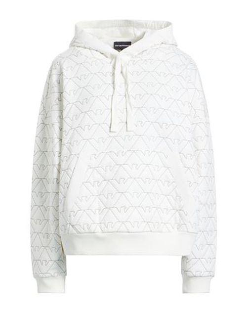 Woman Sweatshirt White Size L Cotton, Elastane