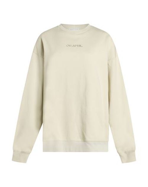 Woman Sweatshirt Light green Size L Cotton, Polyester