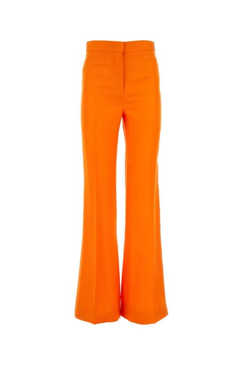 Viscose Flared Trousers — Orange