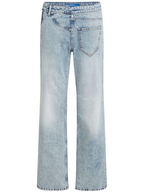 Twisted mid-rise jeans - Blue
