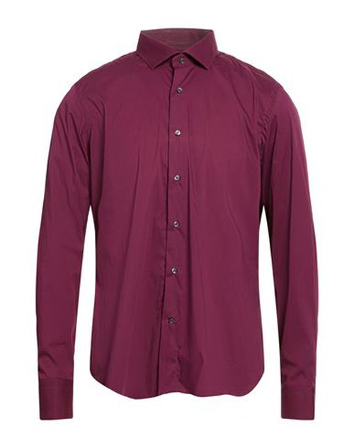 Man Shirt Plum Size 17 ½ Cotton, Polyamide, Elastane