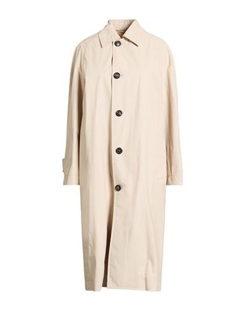 Woman Overcoat & Trench Coat Beige Size 6 Cotton