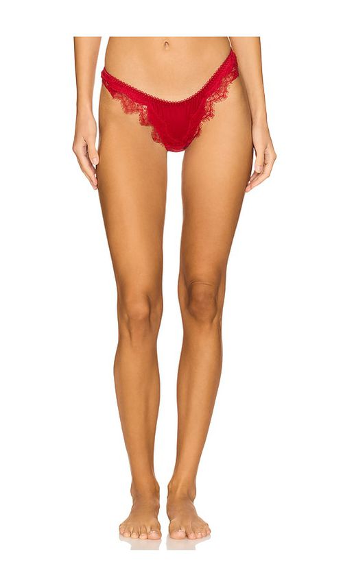 KAT THE LABEL Sorrento Thong in Red. -  XL also in