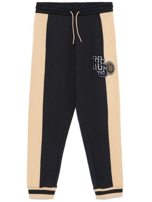 Varsity-logo cotton track pants - Blue