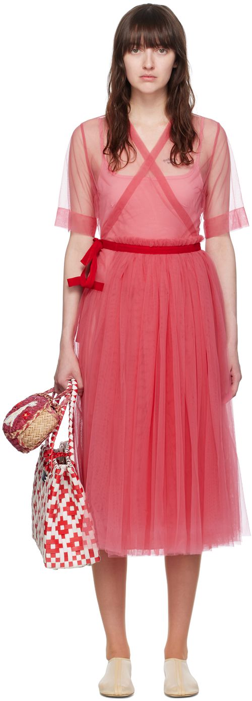 strapless open back dress Pink Lace Sleeveless Casual Dress