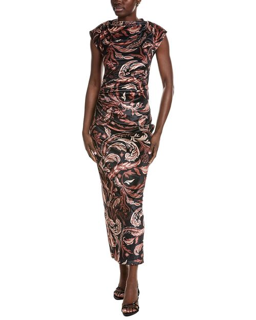 Mock Neck Midi Dress