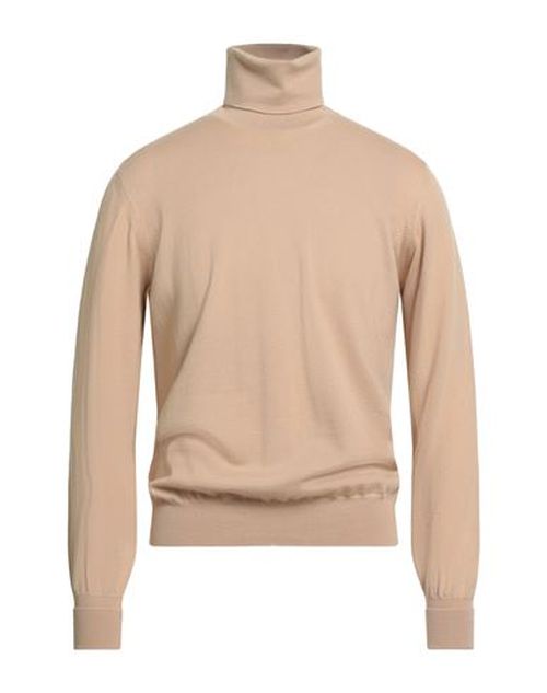 Alpha Studio Man Turtleneck Sand Size 36 Merino Wool