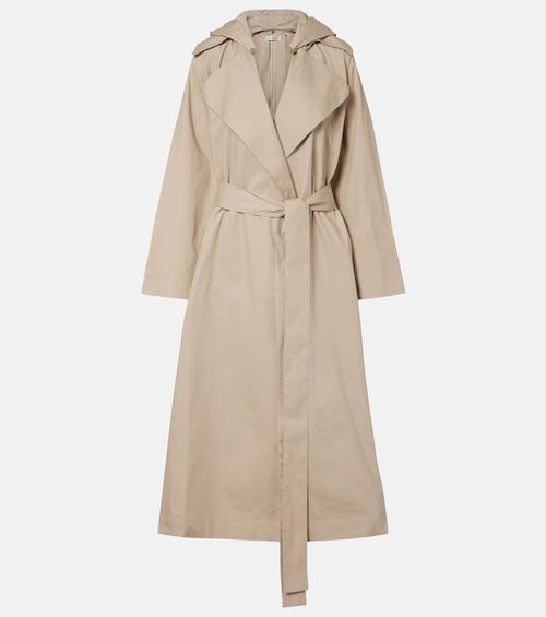 Cotton gabardine trench coat