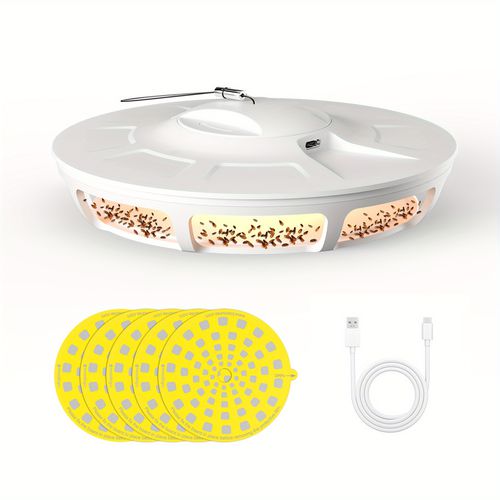 TEMU Flea Trap For Inside Your Home Flea Light Trapper Indoor Fly Killer Warm & Uv Led Light Flea Fighting Tool Kit For Flea Infestation