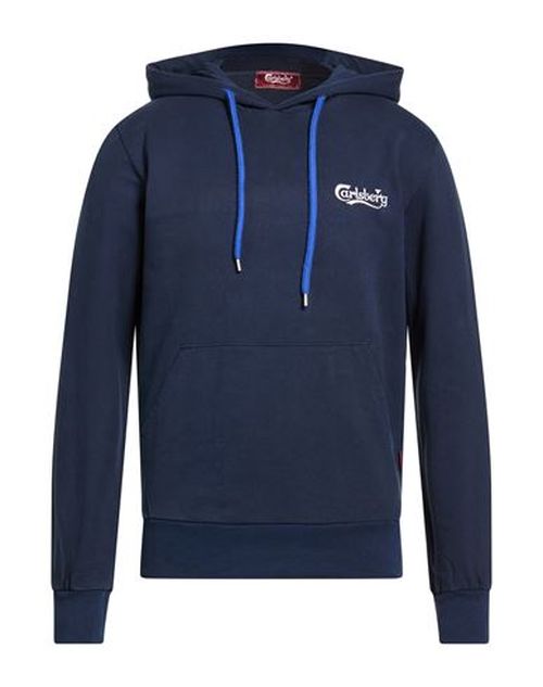 Man Sweatshirt Navy Size L Cotton
