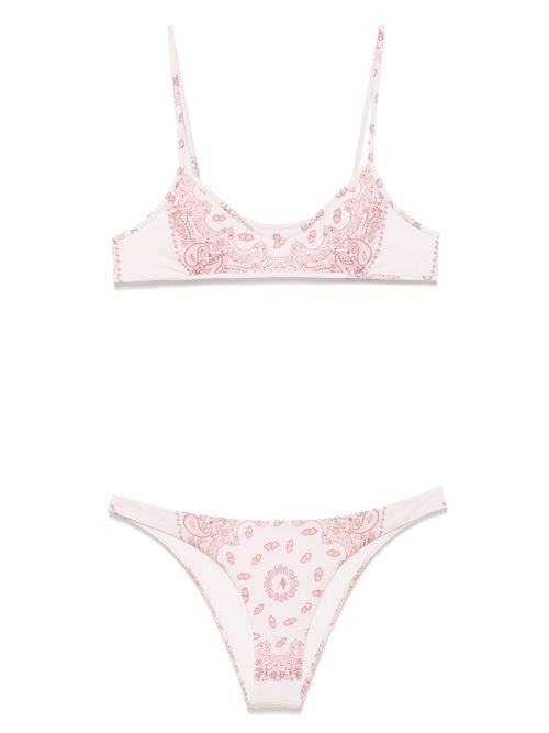 The Attico paisley-print bikini - Pink