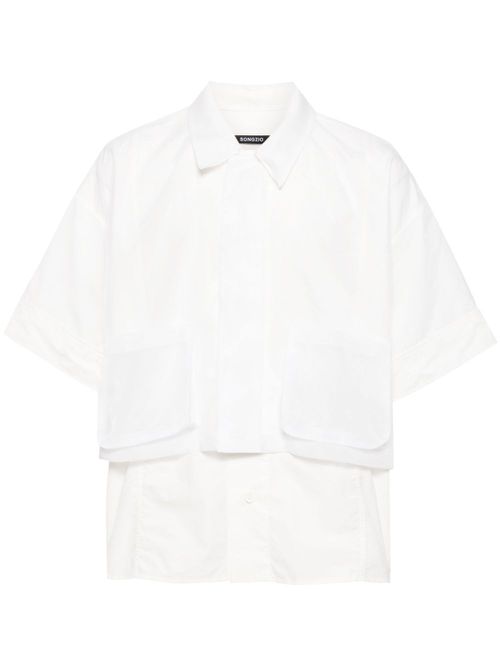 Layered cotton shirt - White