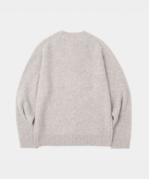 Heavy Rush Wool Round Knit beige