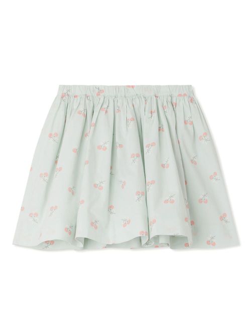 Cherry-print skirt - Green
