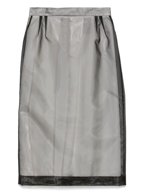 Silk midi skirt - Black