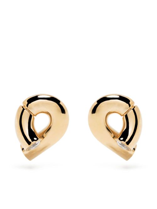 18kt yellow gold Oera diamond stud earrings