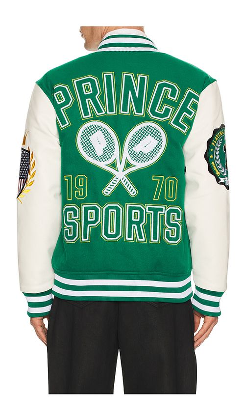 Prince tennis chaqueta beisbolera sports en color verde L también en M, S, XL/1X