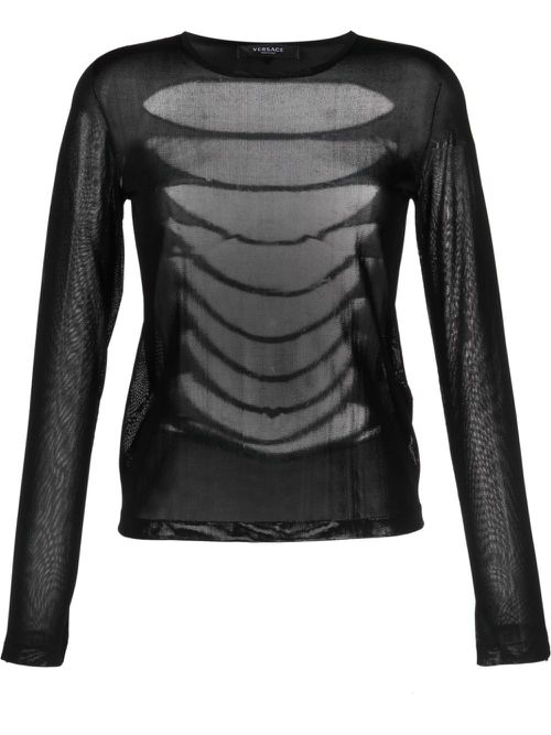 Slashed knit jumper - Black