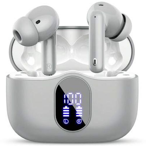 Wireless Earbuds Bluetooth 5.4 Headphones Bass Stereo Ear Buds With Noise Cancelling Mic LED Display In Ear Earphones Waterproof 36H Playtime For