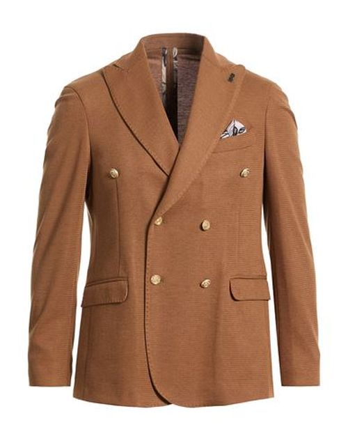 Man Blazer Camel Size 34 Polyester, Viscose, Elastane