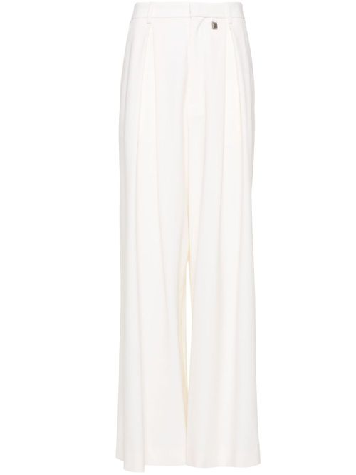 Wool flared trousers - Neutrals
