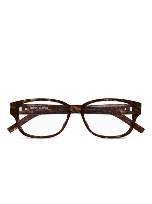 Saint Laurent Eyewear rectangle-frame glasses - Brown SLM149