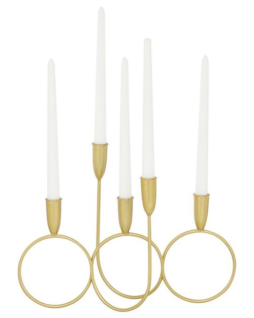 CosmoLiving by Cosmopolitan Cosmoliving By Cosmopolitan Contemporary Solid Metal Candelabra