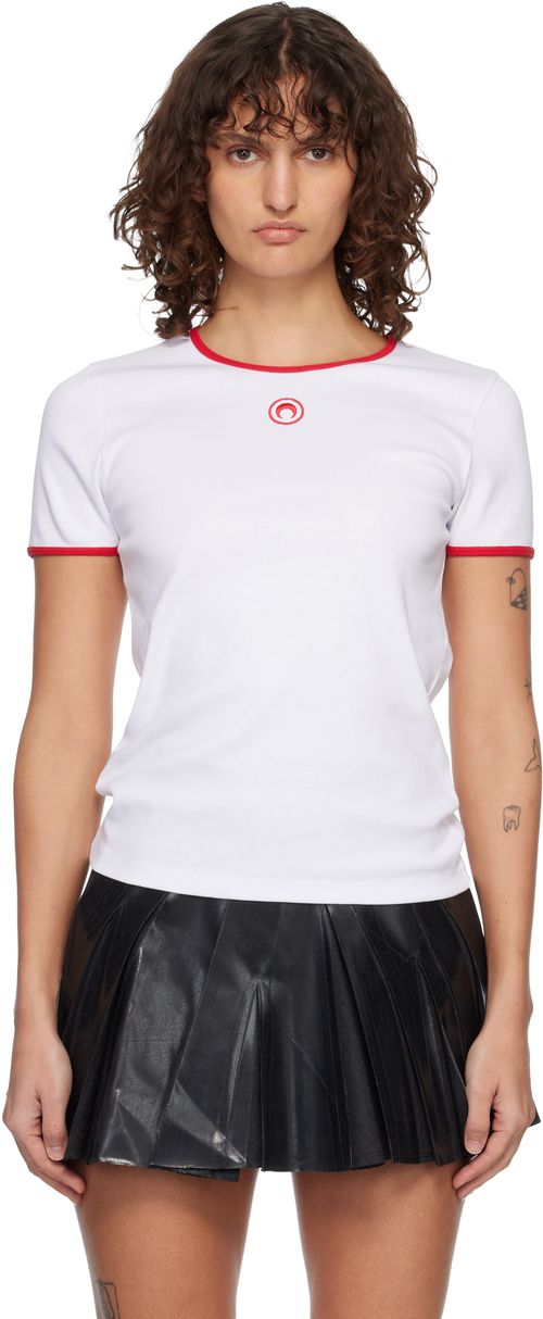 White Moon Logo Bicolor Baby Fit T-shirt