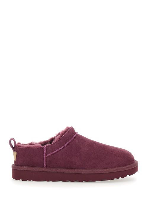 Classic Micro Bordeaux Ankle Boots With Logo Embossed In Suede Woman
