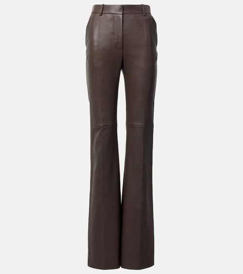 Tafira mid-rise leather flared pants