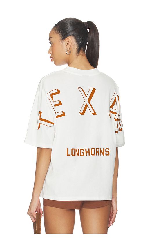 Hype and Vice The University Of Texas At Austin Football Oversized Tee in Burnt Orange in White. L. Also in M, S