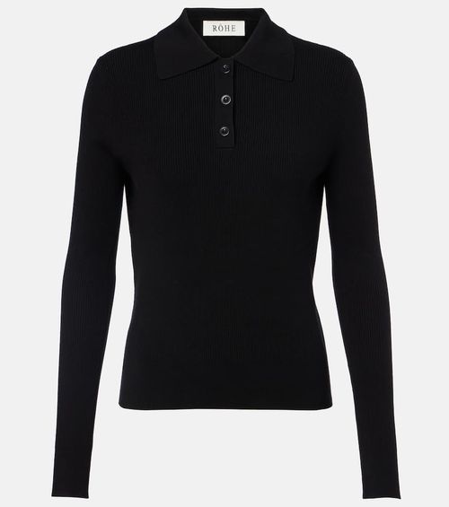 Róhe Ribbed-knit polo shirt